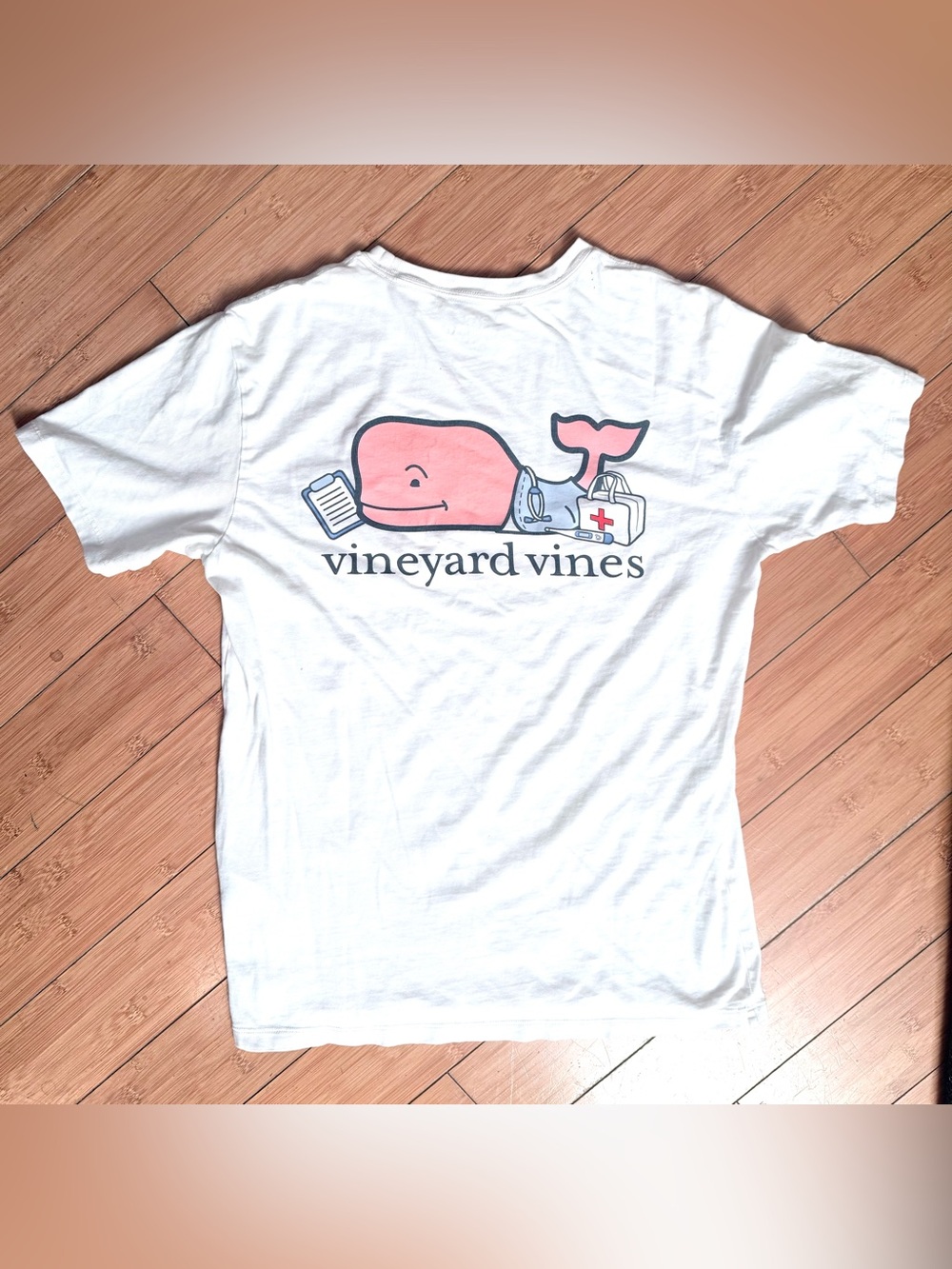 Limited-Edition Nurse Whale Short-Sleeve Pocket Tee, unisex size Small